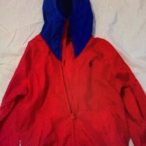 Kids Red and Blue Hooded Jacket
